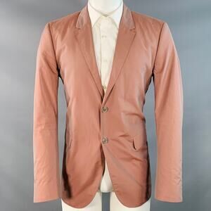 CALVIN KLEIN COLLECTION Size 41 Mauve Iridescent Cotton Sport Coat